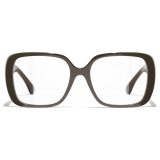 Chanel - Occhiali da Vista Quadrata - Talpa Scuro - Chanel Eyewear
