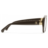 Chanel - Occhiali da Vista Quadrata - Talpa Scuro - Chanel Eyewear