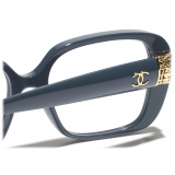 Chanel - Occhiali da Vista Quadrata - Blu Grigio - Chanel Eyewear