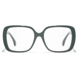 Chanel - Occhiali da Vista Quadrata - Verde Pallido - Chanel Eyewear