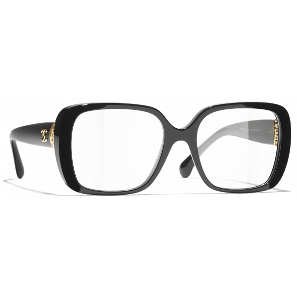 Chanel - Occhiali da Vista Quadrata - Nero - Chanel Eyewear