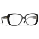 Chanel - Occhiali da Vista Quadrata - Nero - Chanel Eyewear