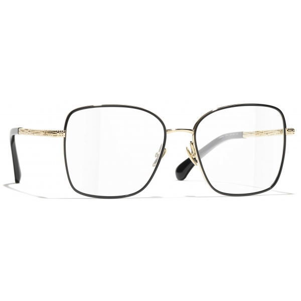 Chanel - Occhiali da Vista Quadrata - Oro Chiaro - Chanel Eyewear