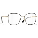 Chanel - Occhiali da Vista Quadrata - Oro Chiaro - Chanel Eyewear