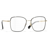 Chanel - Occhiali da Vista Quadrata - Oro Chiaro - Chanel Eyewear