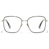 Chanel - Occhiali da Vista Quadrata - Oro Chiaro - Chanel Eyewear