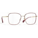 Chanel - Occhiali da Vista Quadrata - Oro Chiaro - Chanel Eyewear