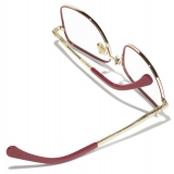 Chanel - Occhiali da Vista Quadrata - Oro Chiaro - Chanel Eyewear