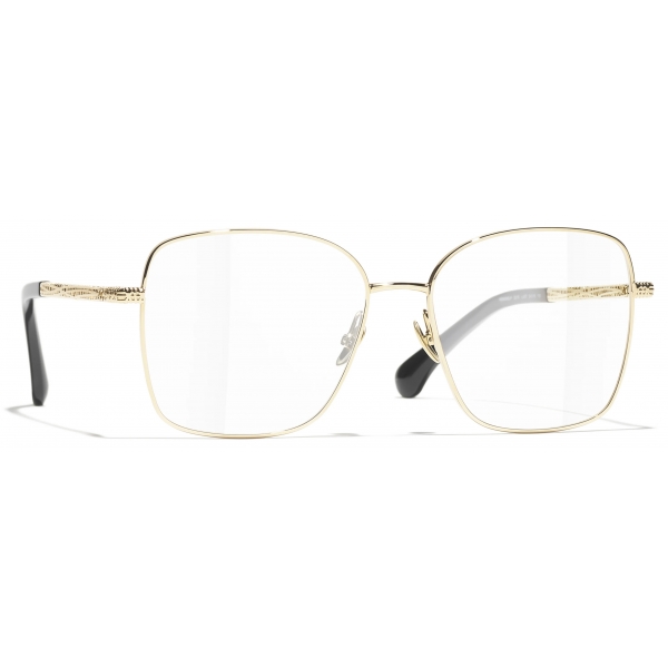 Chanel - Occhiali da Vista Quadrata - Oro Chiaro - Chanel Eyewear