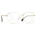 Chanel - Occhiali da Vista Quadrata - Oro Chiaro - Chanel Eyewear