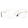 Chanel - Occhiali da Vista Quadrata - Oro Chiaro - Chanel Eyewear