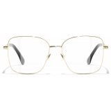 Chanel - Occhiali da Vista Quadrata - Oro Chiaro - Chanel Eyewear