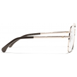 Chanel - Occhiali da Vista a Farfalla - Beige Rosa Oro - Chanel Eyewear