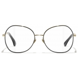 Chanel - Occhiali da Vista a Farfalla - Oro Chiaro - Chanel Eyewear