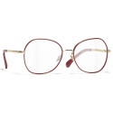 Chanel - Occhiali da Vista a Farfalla - Oro Chiaro - Chanel Eyewear