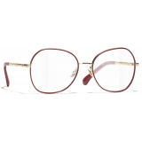 Chanel - Occhiali da Vista a Farfalla - Oro Chiaro - Chanel Eyewear