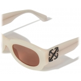 Off-White - Occhiali da Sole Palmer - Beige Marrone - Luxury - Off-White Eyewear