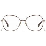 Chanel - Occhiali da Vista a Farfalla - Beige Rosa Oro - Chanel Eyewear