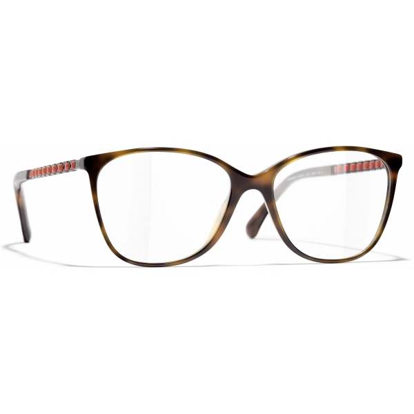 Chanel - Occhiali da Vista Quadrata - Tartaruga - Chanel Eyewear