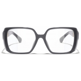 Chanel - Occhiali Quadrati con Filtro Luce Blu - Grigio Scuro - Chanel Eyewear