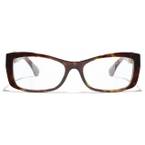 Chanel - Occhiali Rettangolare con Filtro Luce Blu - Tartaruga Scuro - Chanel Eyewear