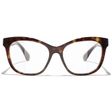 Chanel - Occhiali Quadrati con Filtro Luce Blu - Tartaruga Scuro - Chanel Eyewear