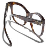Chanel - Occhiali Quadrati con Filtro Luce Blu - Tartaruga Scuro - Chanel Eyewear