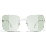 Chanel - Occhiali Quadrati con Filtro Luce Blu - Argento - Chanel Eyewear