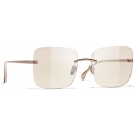 Chanel - Occhiali Quadrati con Filtro Luce Blu - Rosa Oro - Chanel Eyewear