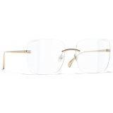 Chanel - Occhiali Quadrati con Filtro Luce Blu - Oro Chiaro - Chanel Eyewear