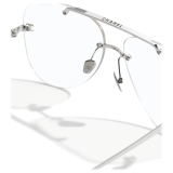 Chanel - Occhiali Pilota con Filtro Luce Blu - Argento - Chanel Eyewear