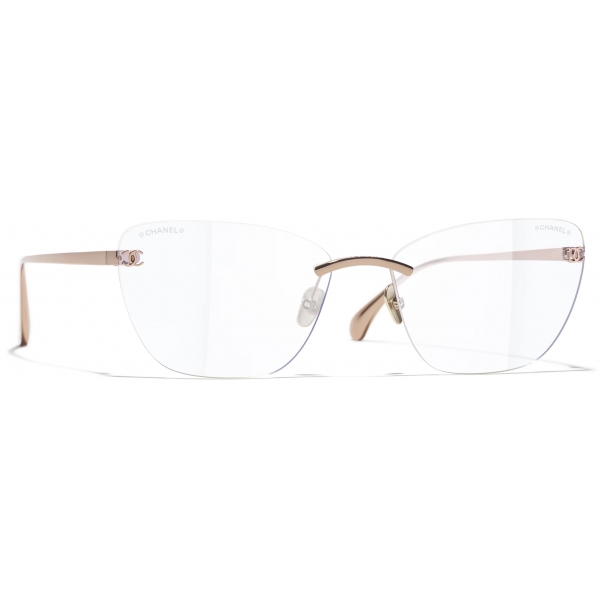 Chanel - Occhiali Cat-Eye con Filtro Luce Blu - Rosa Oro - Chanel Eyewear