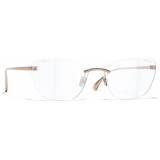 Chanel - Occhiali Cat-Eye con Filtro Luce Blu - Rosa Oro - Chanel Eyewear