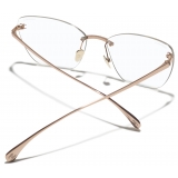 Chanel - Occhiali Cat-Eye con Filtro Luce Blu - Rosa Oro - Chanel Eyewear