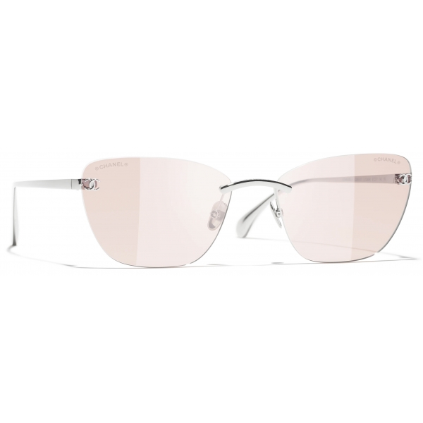 Chanel - Occhiali Cat-Eye con Filtro Luce Blu - Argento - Chanel Eyewear
