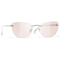 Chanel - Occhiali Cat-Eye con Filtro Luce Blu - Argento - Chanel Eyewear