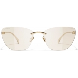 Chanel - Occhiali Cat-Eye con Filtro Luce Blu - Oro Chiaro - Chanel Eyewear
