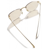 Chanel - Occhiali Cat-Eye con Filtro Luce Blu - Oro Chiaro - Chanel Eyewear