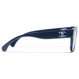 Chanel - Occhiali Quadrati con Filtro Luce Blu - Blu - Chanel Eyewear