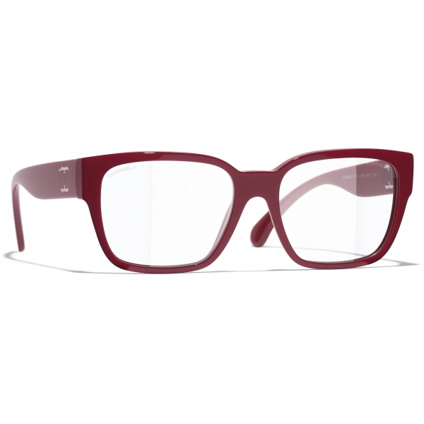 Chanel - Occhiali Quadrati con Filtro Luce Blu - Rosso - Chanel Eyewear