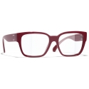 Chanel - Occhiali Quadrati con Filtro Luce Blu - Rosso - Chanel Eyewear