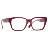 Chanel - Occhiali Quadrati con Filtro Luce Blu - Rosso - Chanel Eyewear
