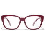 Chanel - Occhiali Quadrati con Filtro Luce Blu - Rosso - Chanel Eyewear