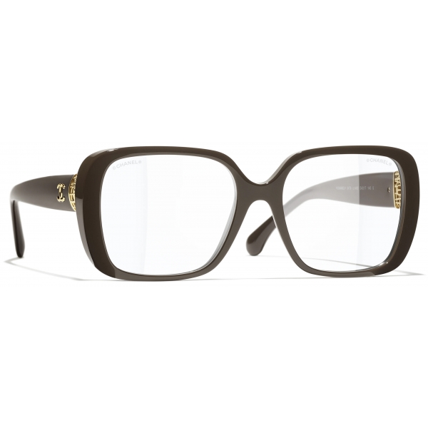 Chanel - Occhiali Quadrati con Filtro Luce Blu - Talpa Scuro - Chanel Eyewear