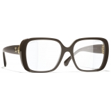 Chanel - Occhiali Quadrati con Filtro Luce Blu - Talpa Scuro - Chanel Eyewear