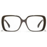 Chanel - Occhiali Quadrati con Filtro Luce Blu - Talpa Scuro - Chanel Eyewear