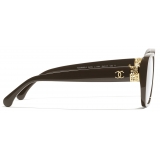 Chanel - Occhiali Quadrati con Filtro Luce Blu - Talpa Scuro - Chanel Eyewear