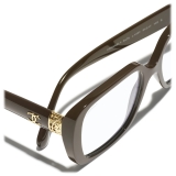 Chanel - Occhiali Quadrati con Filtro Luce Blu - Talpa Scuro - Chanel Eyewear