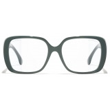 Chanel - Occhiali Quadrati con Filtro Luce Blu - Verde Pallido - Chanel Eyewear