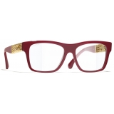 Chanel - Occhiali Quadrati con Filtro Luce Blu - Rosso Scuro - Chanel Eyewear